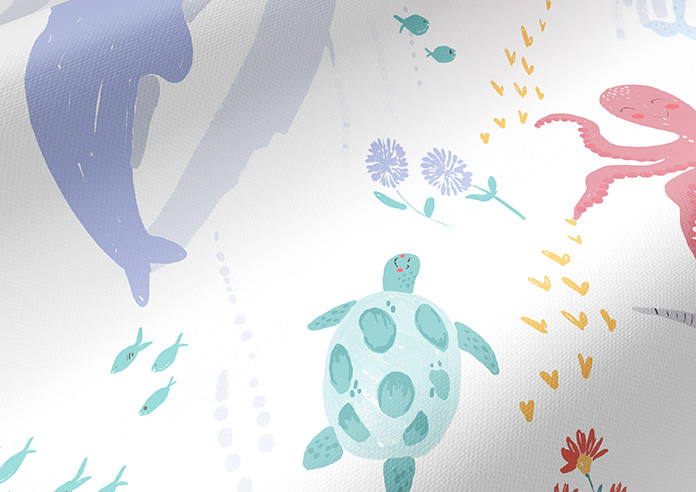 Mermaids, Ocean Blues - Roller Blind - Image 4